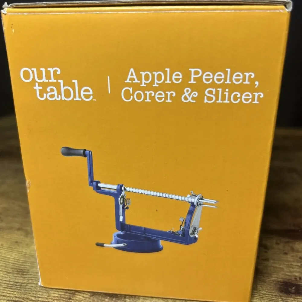 Our Table Apple Peeler Corer And Slicer W/ Suction Base Peel Core & Slice Potato